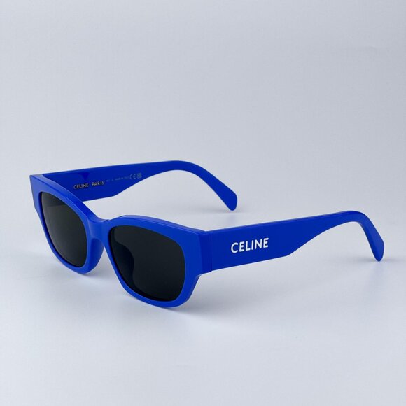 Celine MONOCHROMS CL40197U 92A Women BRAND NEW Sunglasses Blue Grey Cat Eye - Picture 6 of 10